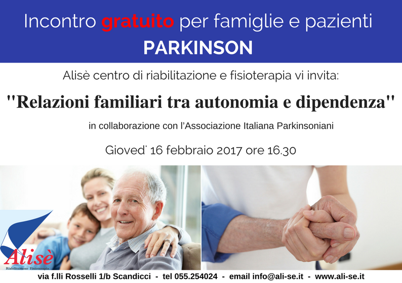 Parkinson: relazioni familiari tra autonomia e dipendenza